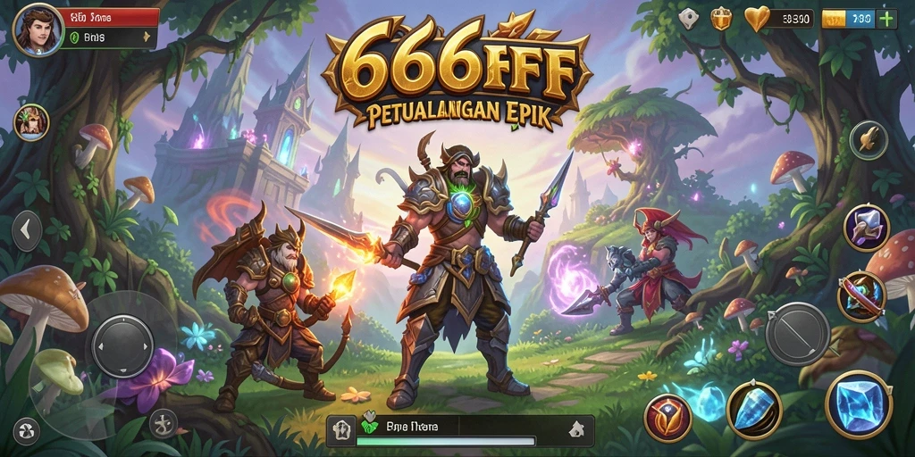 Tampilan menakjubkan dari gameplay RPG 666FF yang mendebarkan.