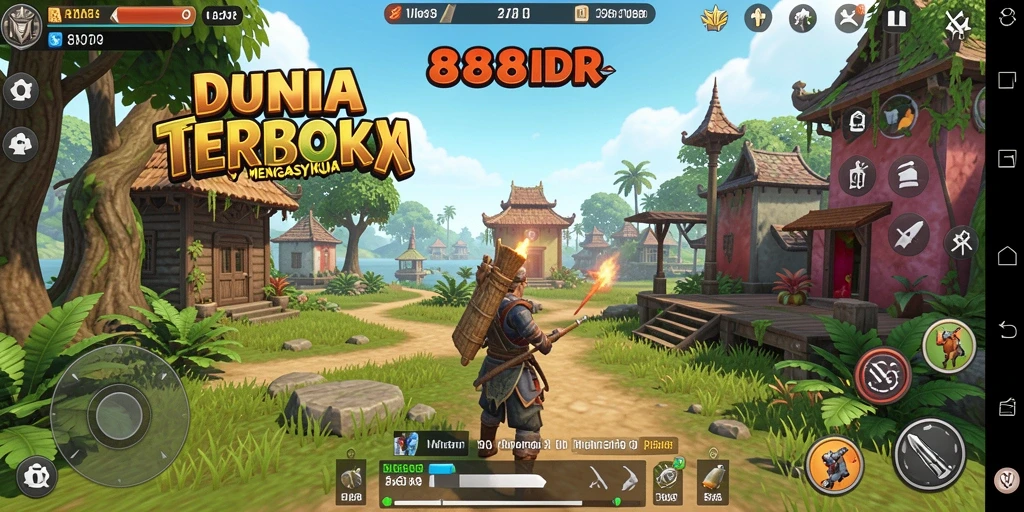 Tampilan gameplay 888IDR yang menakjubkan di dunia Open World.