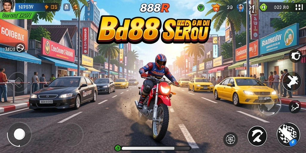 Tampilan gameplay seru dari game balapan 888R.