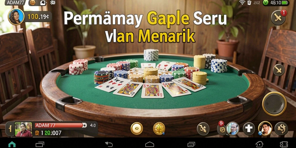 Gameplay seru ADAM77 dengan teman-teman di Gaple.
