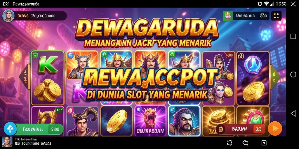 Tampilan menakjubkan dari gameplay Slot DEWAGARUDA yang mendebarkan.