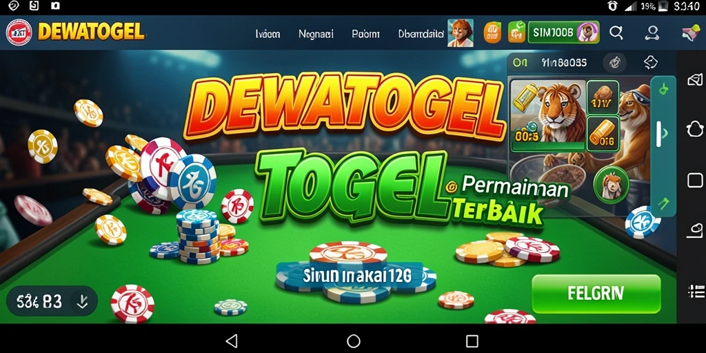 Tampilan menarik gameplay DEWATOGEL dengan fitur simulasi togel.