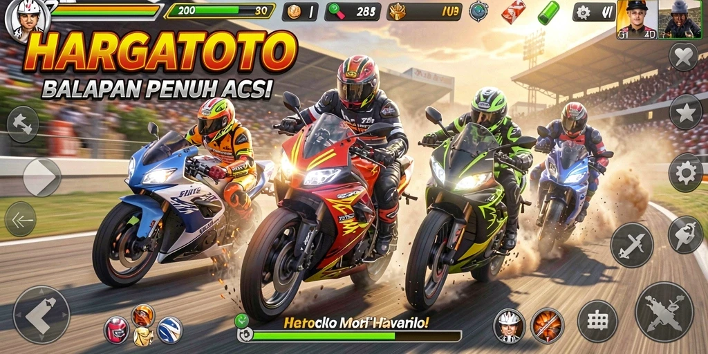 Tampilan gameplay HARGATOTO yang seru dan mendebarkan.