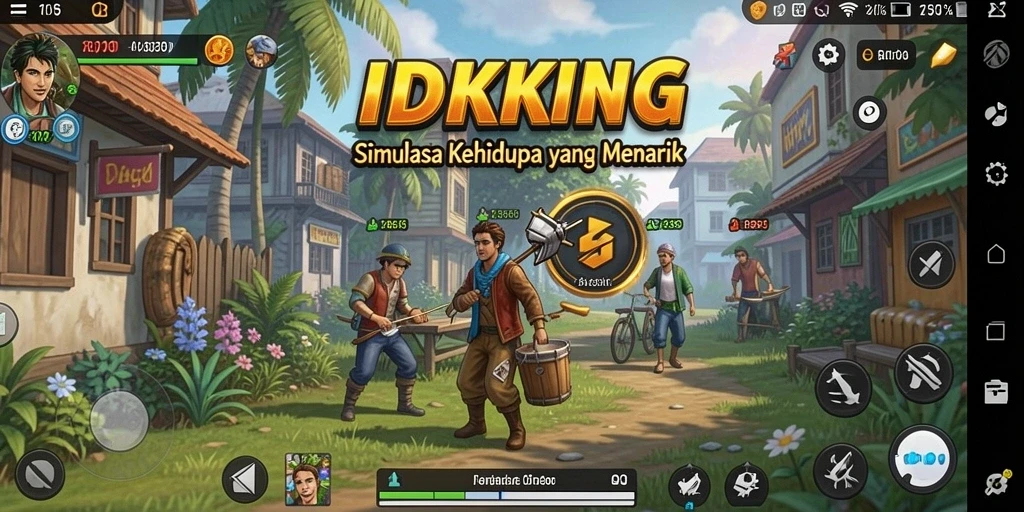 Tampilan gameplay IDRKING yang menunjukkan interaksi dinamis antar karakter.