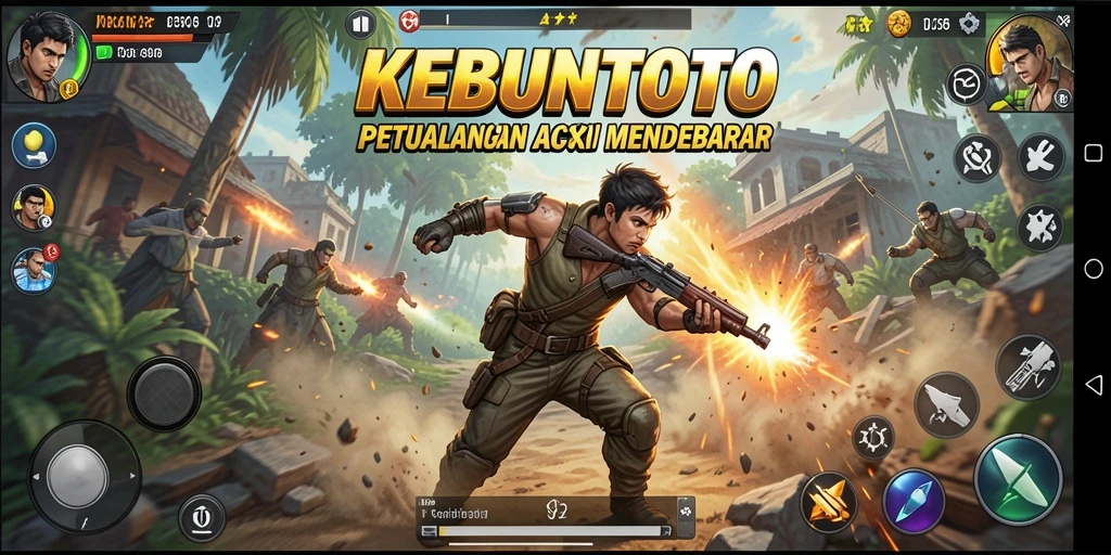 Tampilan mendebarkan dari gameplay KEBUNTOTO yang penuh aksi.