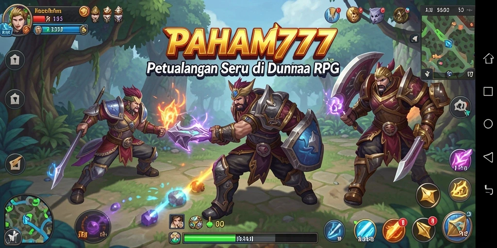 Tampilan gameplay epik PAHAM777 dengan pertarungan mendebarkan.