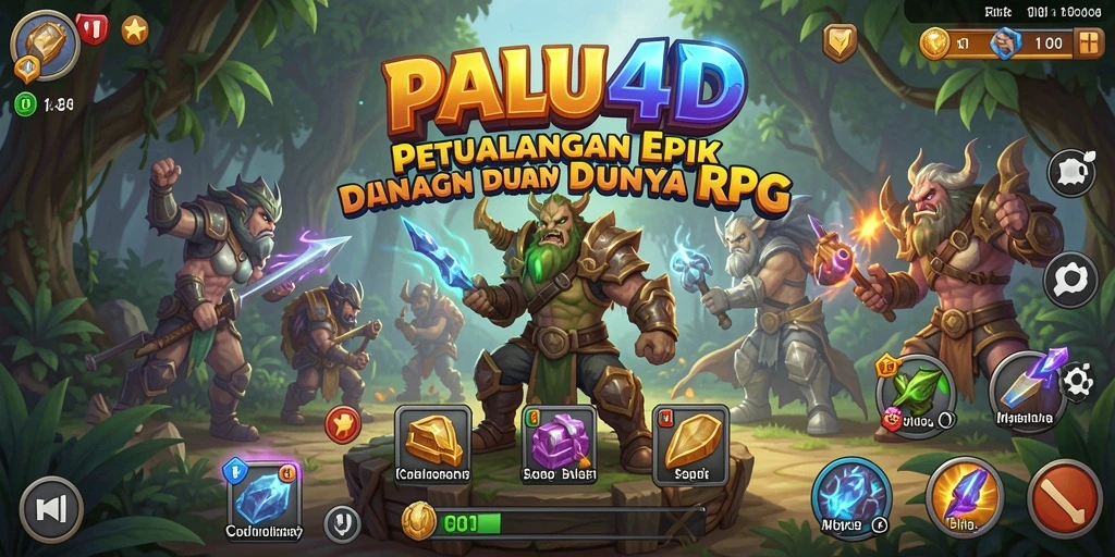 Gameplay PALU4D yang menampilkan pertarungan epik RPG.