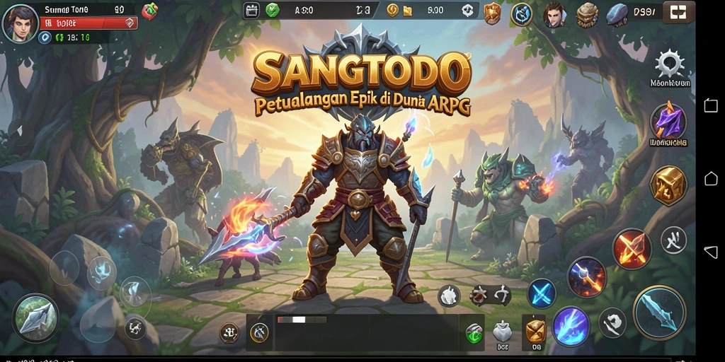 Tampilan gameplay seru dalam petualangan ARPG SANGTOTO.