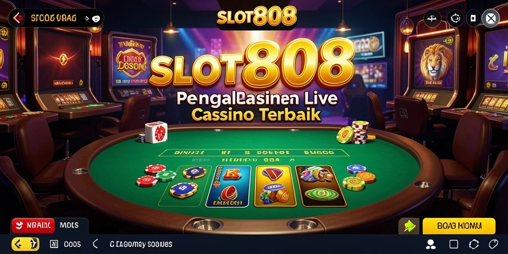 Screenshot gameplay SLOT8808 menampilkan dealer langsung dan berbagai permainan menarik.