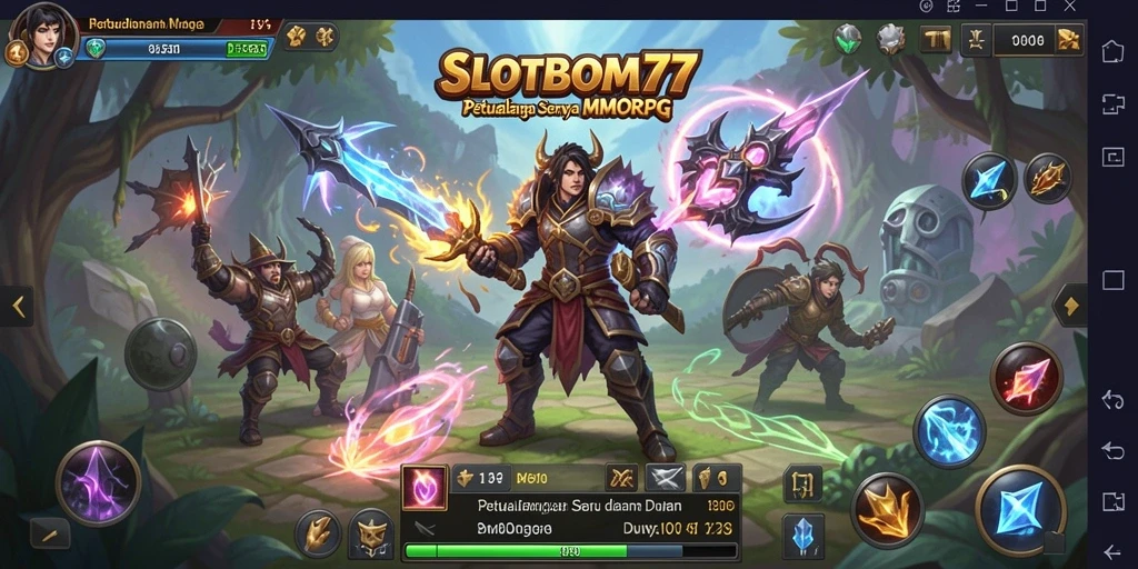 Tampilan menarik dan mendebarkan dari gameplay SLOTBOM77.