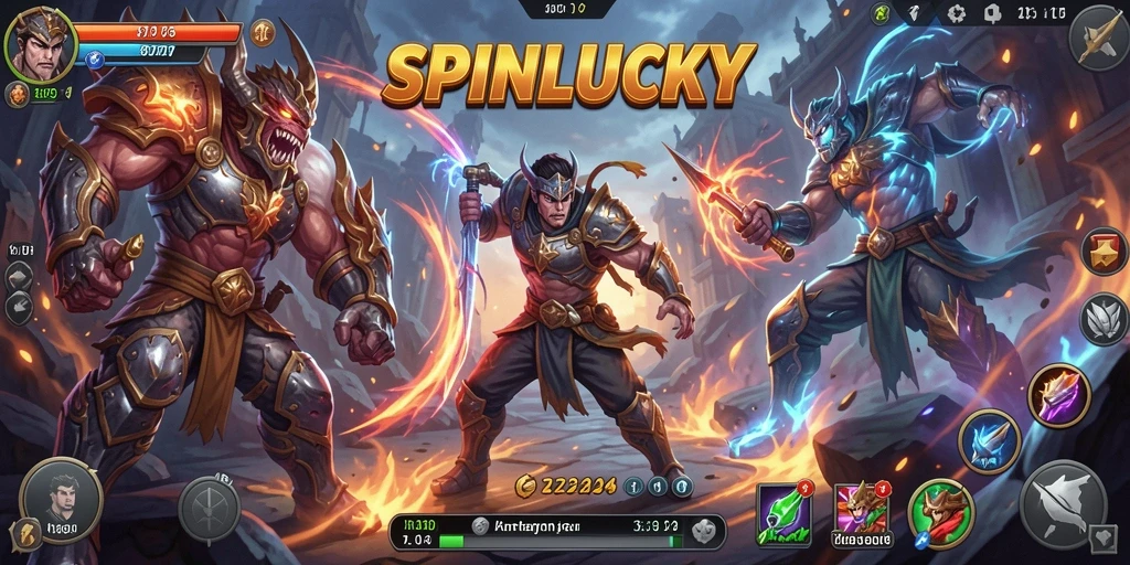 Gameplay SPINLUCKY yang penuh aksi dan seru.